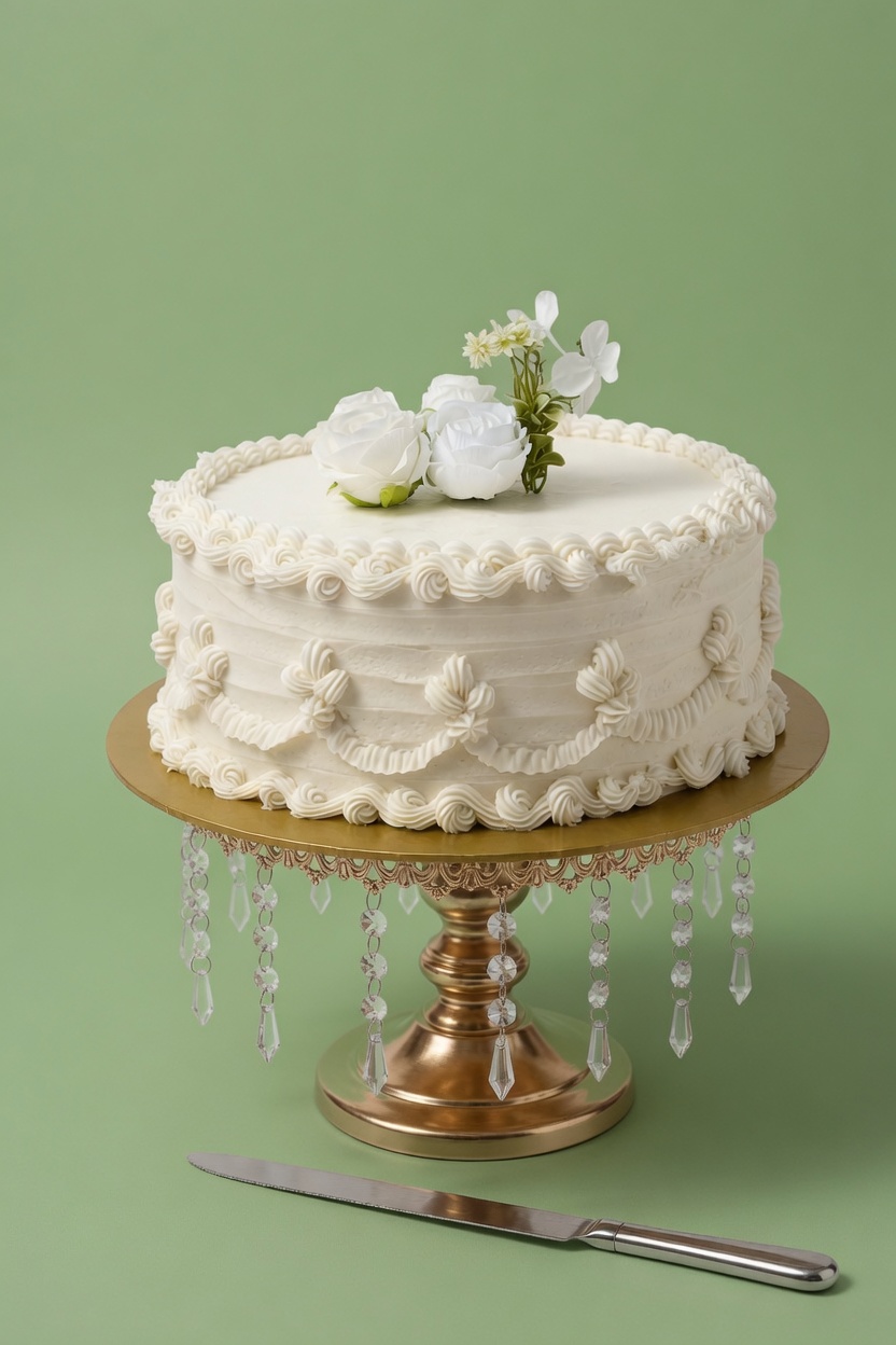 White Flower & Vintage Cake